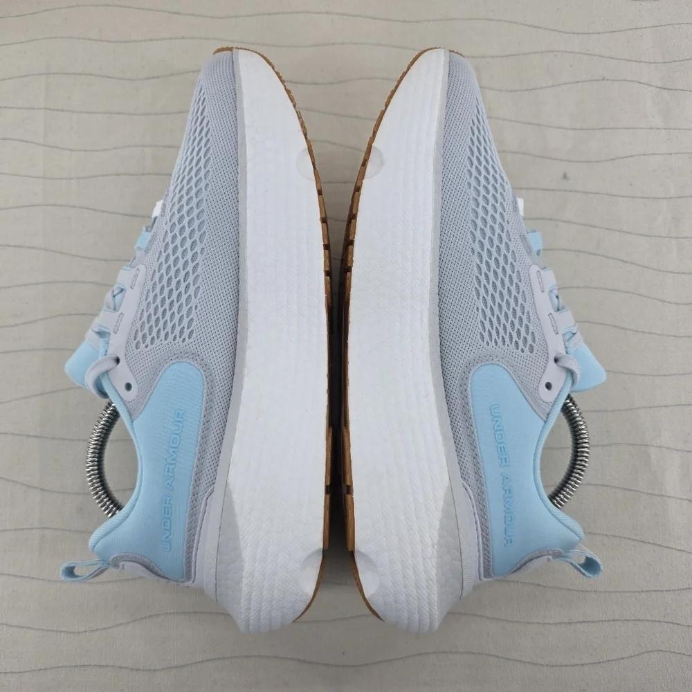 Under Armour Womens Infinite Elite 2 UA Halo Gray Blue Running Shoes Size 8 EUC